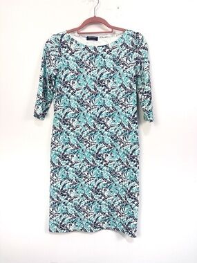 Saint James Botanical Print  Mid Length Dress